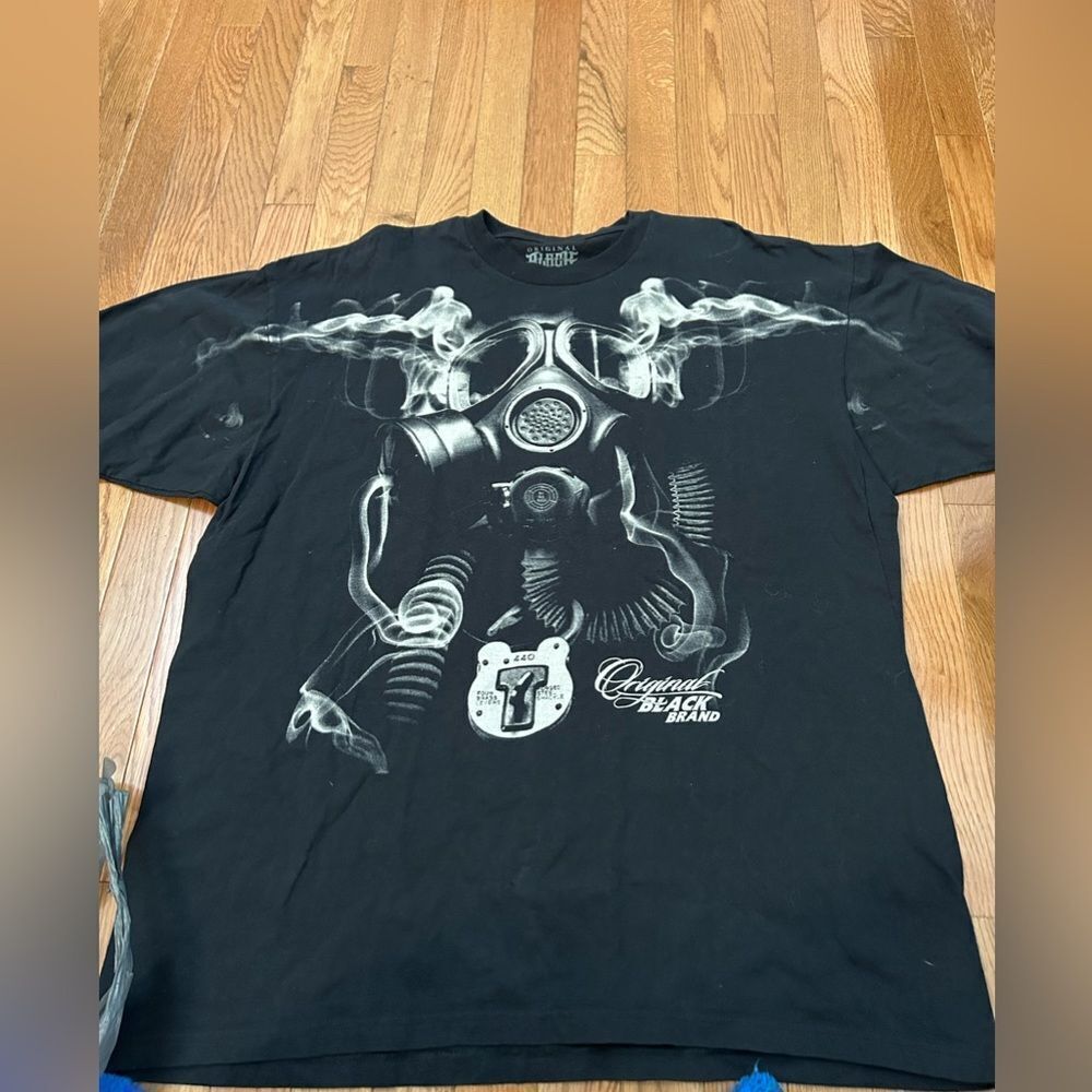 Original Black Brand Gas Mask Smoke Tshirt